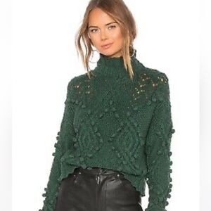 Lovers and Friends Daybreak Sweater in Forest Green